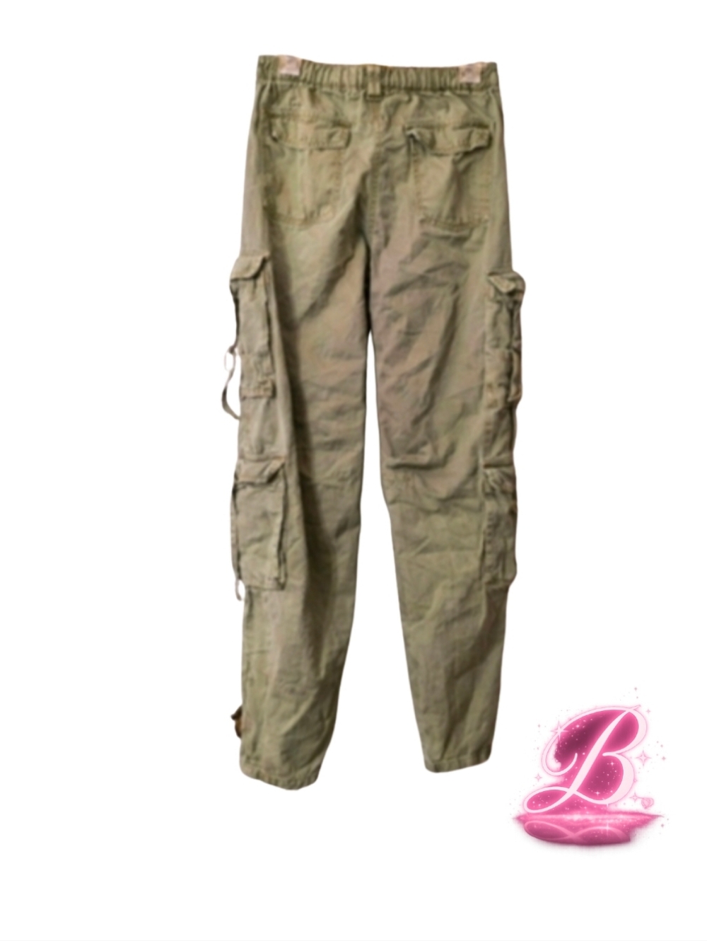 🇺🇸 Zara Wide Legged Cargo Pants - Green - Size 4 - EUC.